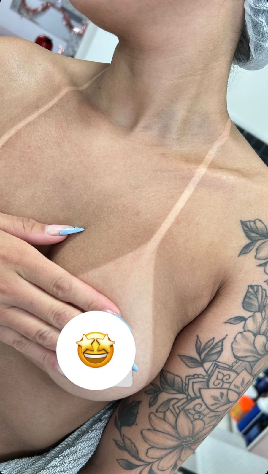 Sessão de bronzeamento no estúdio